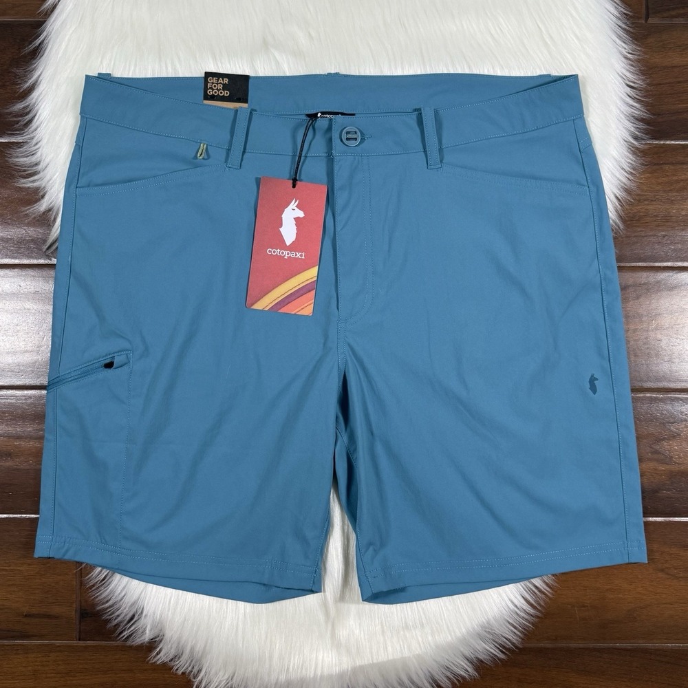 Cotopaxi Men's Size 38 Drizzle Blue Coraje Tech Shorts‎ Zipper Pocket